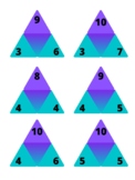 Fact Family Triangle flashcards and worksheets