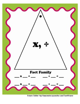 Fact Family Triangles by Briawna | Teachers Pay Teachers
