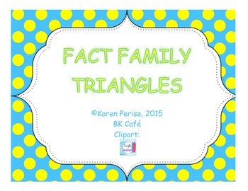 Preview of Fact Family Triangles