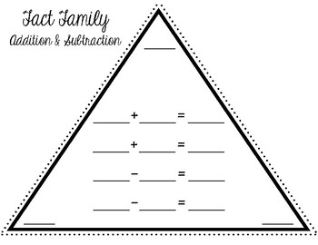 Preview of Fact Family Triangles