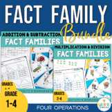 Fact Family Numbers - Multiplication, Division, Addition, 