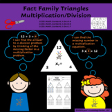 Fact Family Triangles - Multiplication/Division