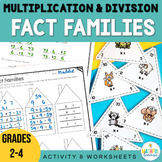 Multiplication and Division Fact Family Worksheets - Turn 