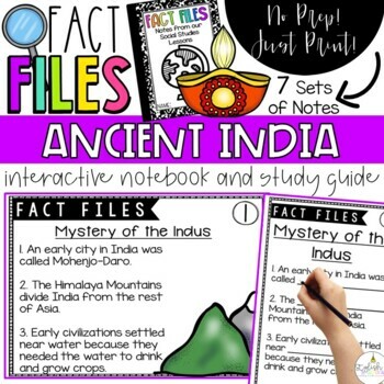 Preview of Fact Files - Ancient India Interactive Notebook and Study Guide