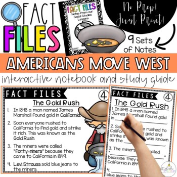 Preview of Fact Files | Westward Expansion Interactive Notebook and Study Guide | CKLA
