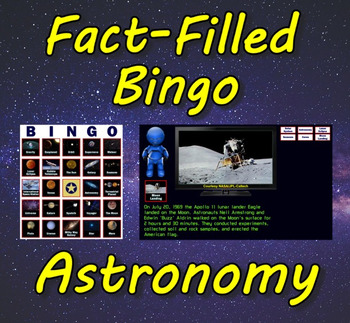 Preview of Fact-Filled Bingo - Astronomy