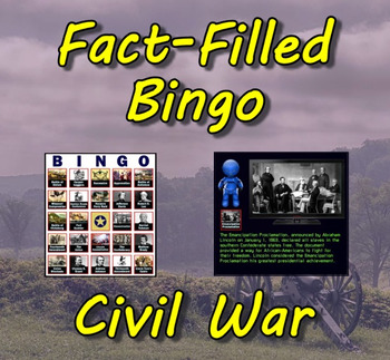 Preview of Fact-Filled Bingo & Slideshow - Civil War