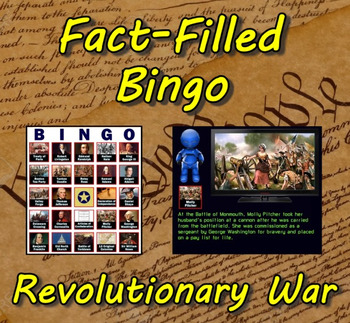 Preview of Fact-Filled Bingo - Revolutionary War