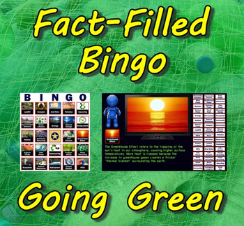 Preview of Fact-Filled Bingo & Slideshow - Going Green (Earth Day)