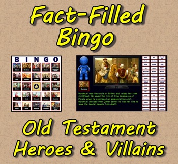 Preview of Fact-Filled Bingo & Slideshow - Old Testament Heroes & Villains (Bible)
