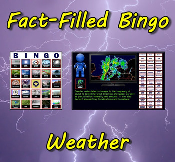 Preview of Fact-Filled Bingo - Weather