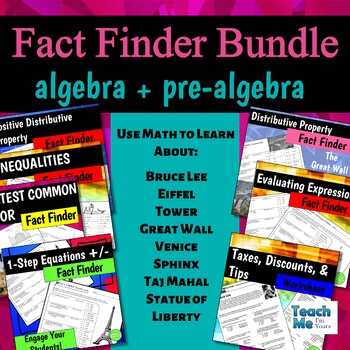Preview of Fact Finder Math Bundle