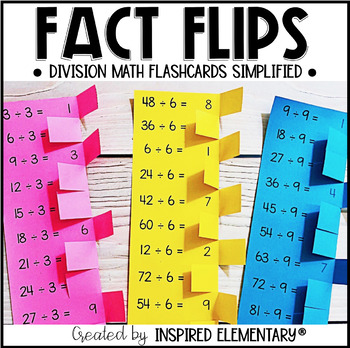 Preview of Division Facts Practice Fact Flips | Math Facts 1-12