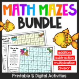 Division Activities- Math Maze Worksheets for Division Facts Practice ...