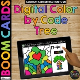 Fact Fluency Boom Cards™ Digital Color by Code Earth Day M