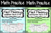 Fact Fluency Bundle Addition & Subtraction