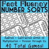 Fact Fluency Bundle- All 4 operations, 40 total games!