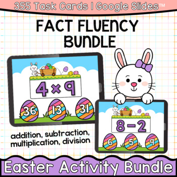 Preview of Fact Fluency Bundle (Easter Theme) I Google Slides™