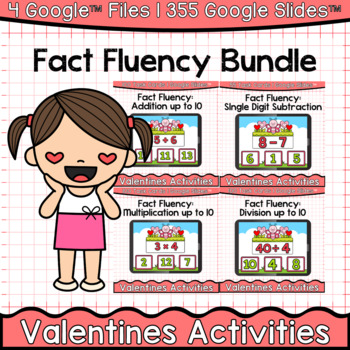 Preview of Fact Fluency Bundle (Valentines Theme) I Google Slides™