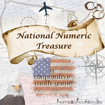 Preview of Fact Fluency Cooperative Math game for all  National Numeric Treasure