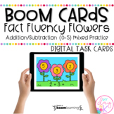 Fact Fluency Flowers Addition/Subtraction (0-5) Task Cards