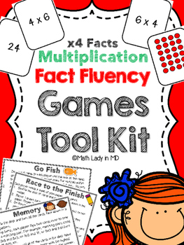 Preview of Fact Fluency Games Tool Kit: x4 Multiplication. 2nd, 3rd, 4th, 5th Grades