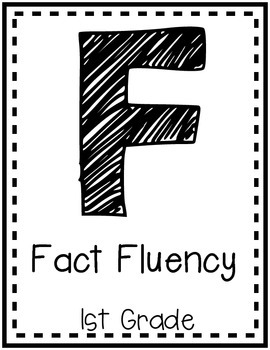 Preview of "Fact Fluency" Guided Math I Can Cards - First Grade