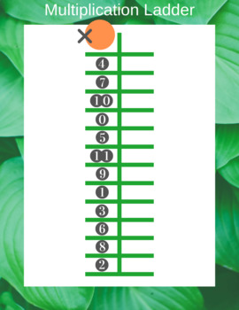 Preview of Fact Fluency Multiplication Ladder  (blank)