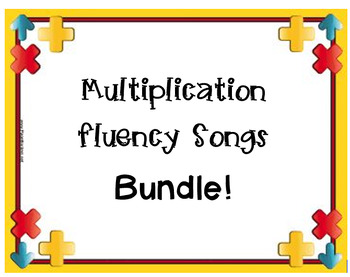 Preview of Fact Fluency Multiplication Songs (ALL FACTORS)