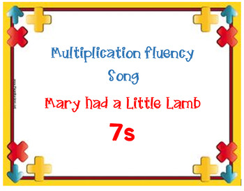 Preview of Fact Fluency Multiplication Songs x7