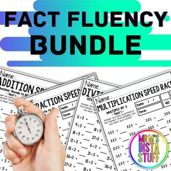 Preview of Fact Fluency NO PREP Bundle | Addition, Subtraction, Multiplication and Division