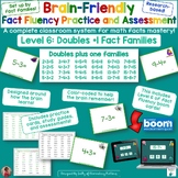 Fact Fluency Practice Cards and Assessments: Level 6  Doub