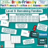 Fact Fluency Practice Cards and Assessments: Level 8  Rema