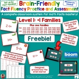 Fact Fluency Practice Cards and Assessments: Level One  +1