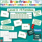 Fact Fluency Practice Cards and Assessments: Level Three +