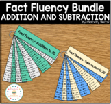 Math Fact Fluency Strips Addition and Subtraction BUNDLE