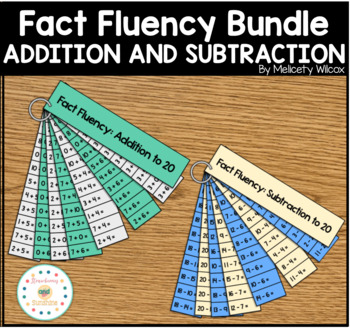 Preview of Math Fact Fluency Strips Addition and Subtraction BUNDLE