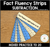Math Fact Fluency Strips Subtraction