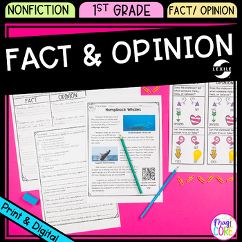 Preview of Fact & Opinion - 1st Grade Reading Comprehension Passages Activities Worksheets
