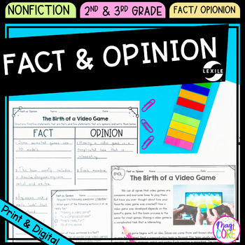Preview of Fact & Opinion - 2nd & 3rd Grade Reading Comprehension Passages Questions Unit