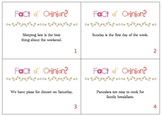 Fact & Opinion Task Cards