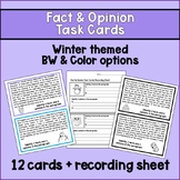 Fact & Opinion Task Cards | Seasonal | Winter Theme