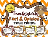 Thanksgiving Fact & Opinion: Task Cards & Posters