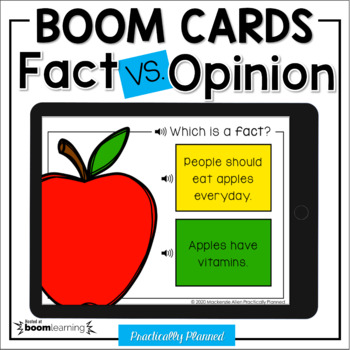 Preview of Fact VS. Opinion Boom Cards Digital Learning