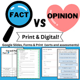 Fact VS Opinion: Print & Digital Activities