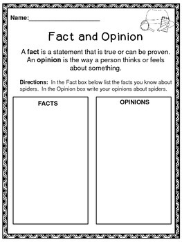 Fact and Opinion by Linda's Learning Center | Teachers Pay Teachers