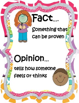 Preview of Fact and Opinion Anchor Chart