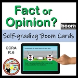 Fact and Opinion BOOM Cards Digital ELAR Fact Opinion Activity