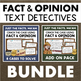 Fact and Opinion Activities BUNDLE Text Detective Reading 