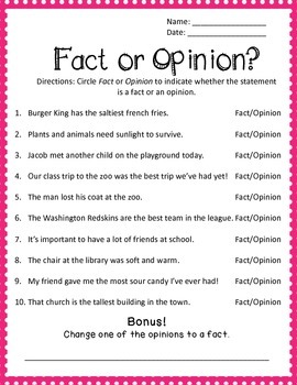 Fact and Opinion Bundle by The Elementary Life | TpT